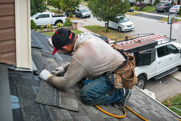 Professional Roof Inspection technician working in Flagtown, NJ